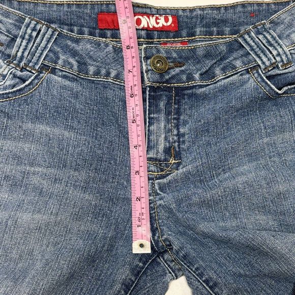 Vintage BONGO Bootcut Denim Jeans Womens 9 Low Rise Back Flap Pocket Y2K - Picture 10 of 14